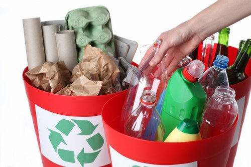 Residents utilizing recycling services in Brompton