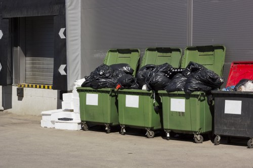 Various types of recyclable materials collected in Brompton