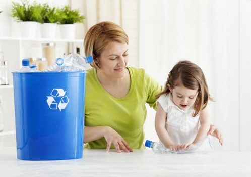 Recycling construction materials at a waste removal facility